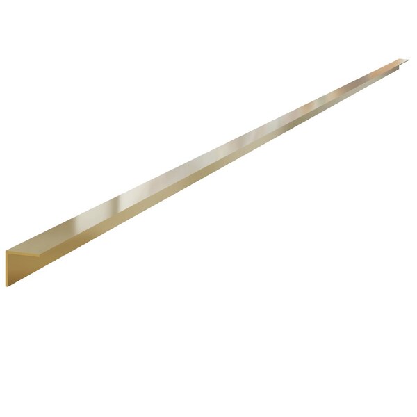 Designs Of Distinction 7/8in Aluminum L-Channel - 72inL - Satin Brass 01110451SB1 - main